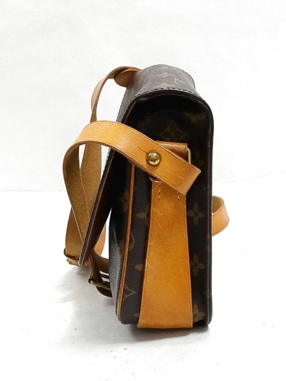 Authentic Louis Vuitton Cartouchiere MM Crossbody Bag Monogram Canvas Vintage - Picture 4 of 11